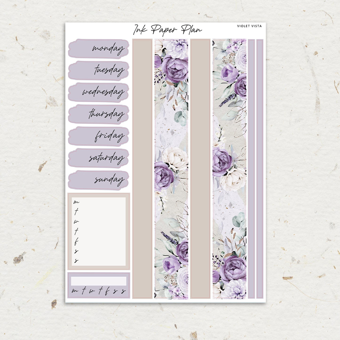 Violet Vista | Weekly Kit | Rose Gold, Silver Foil, or Gold