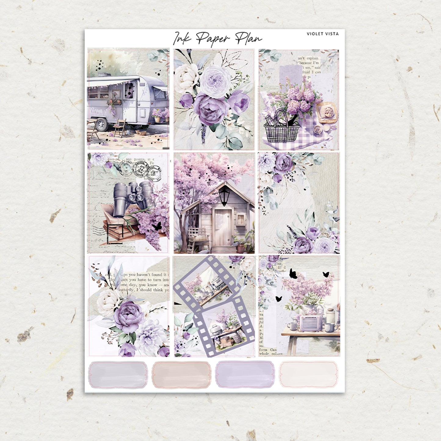 Violet Vista | Weekly Kit | Rose Gold, Silver Foil, or Gold