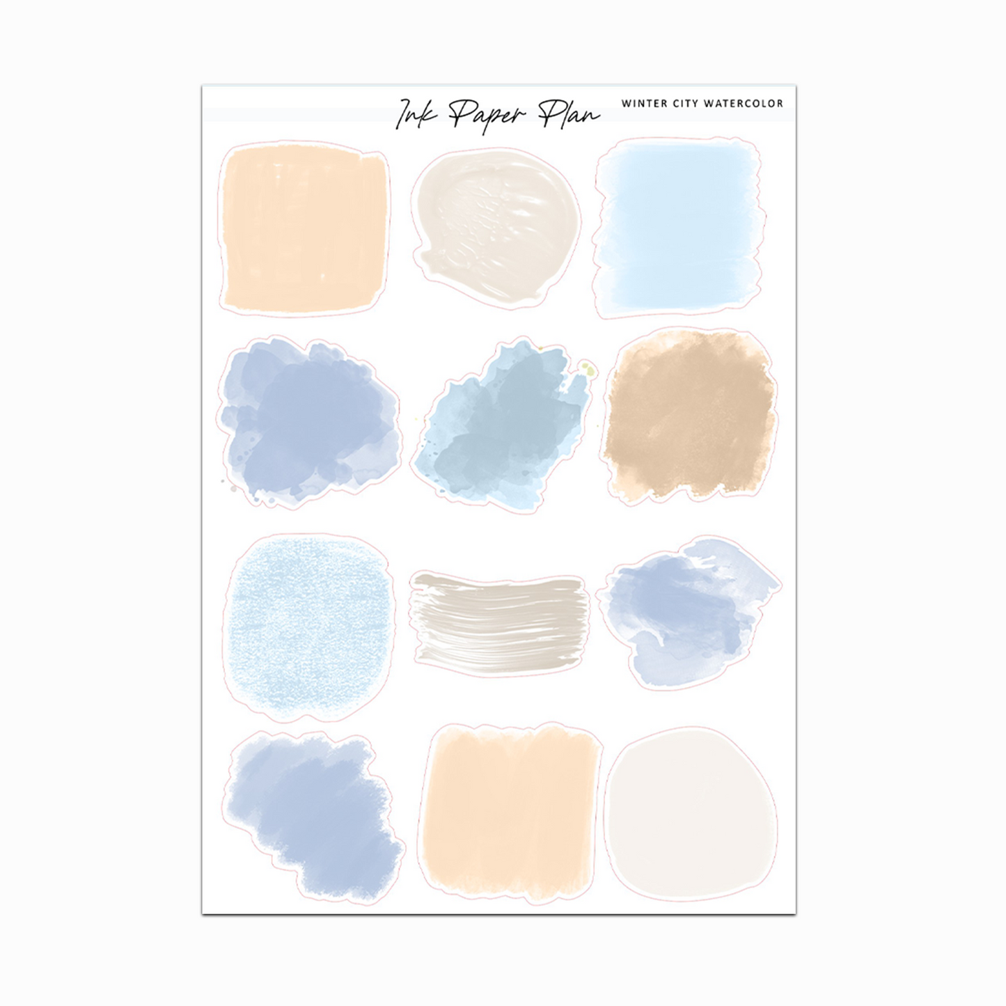 Winter City | Watercolor Spot Sheet
