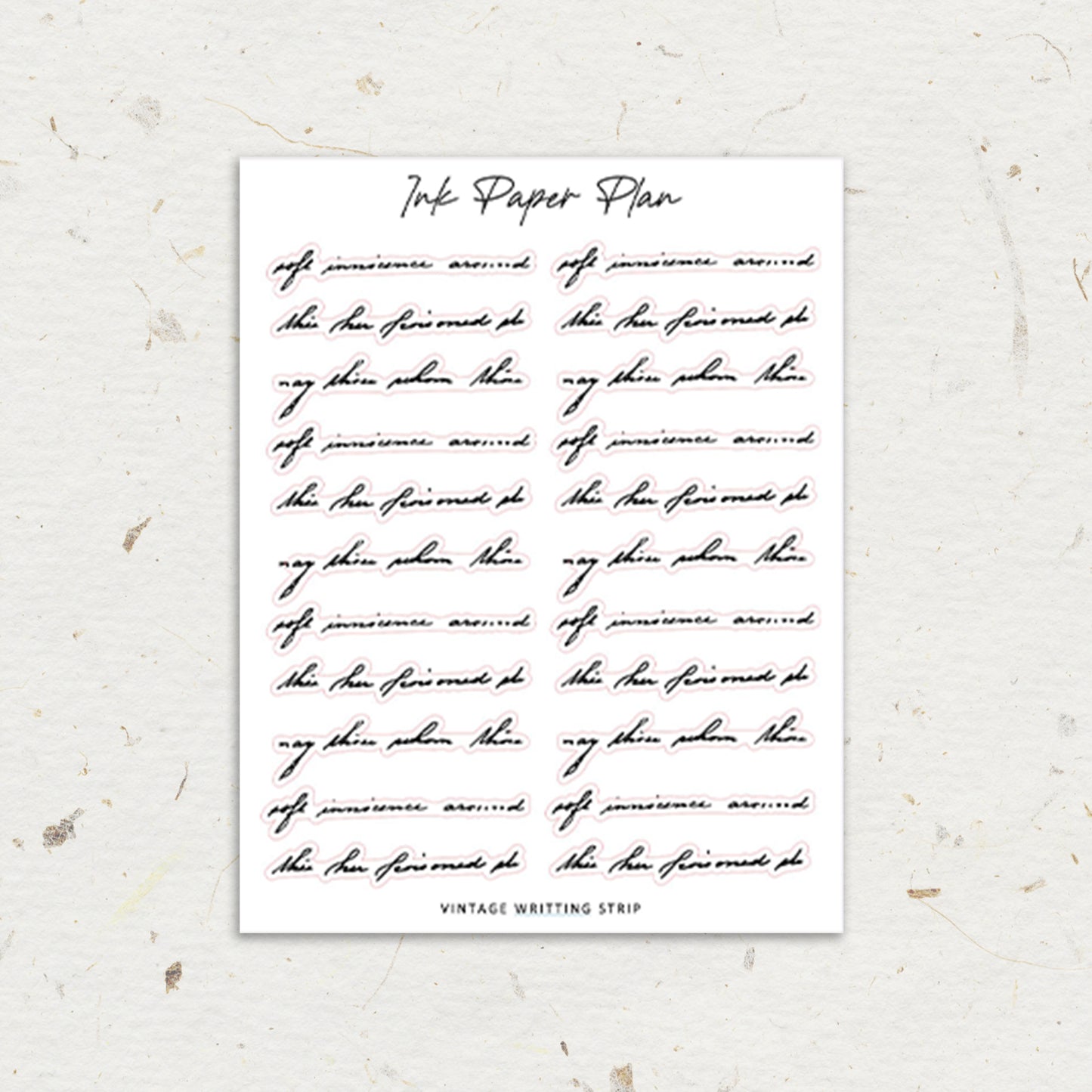 Vintage Writing | Foiled Header