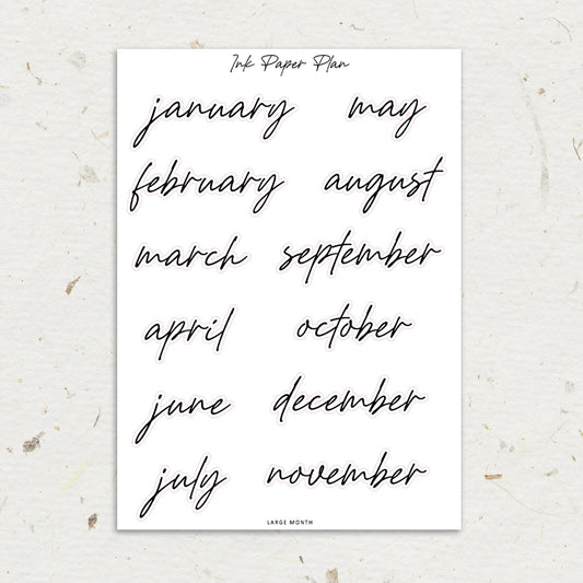 Large Month | Foiled Script