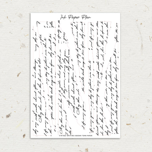 Sidebar Torn Paper Writing | Foiled Overlay