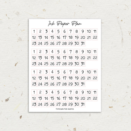 Typewritter Dates | Foiled Script