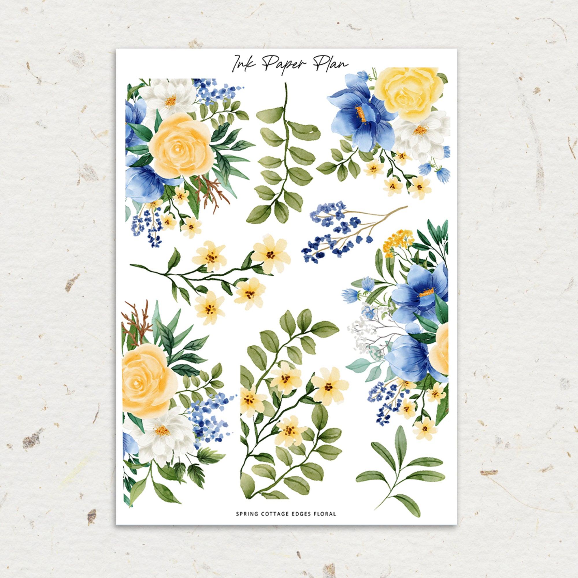 Spring Cottage | Floral Edges – Ink Paper Plan