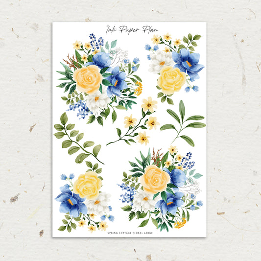 Spring Cottage | XL Floral Deco Sheet