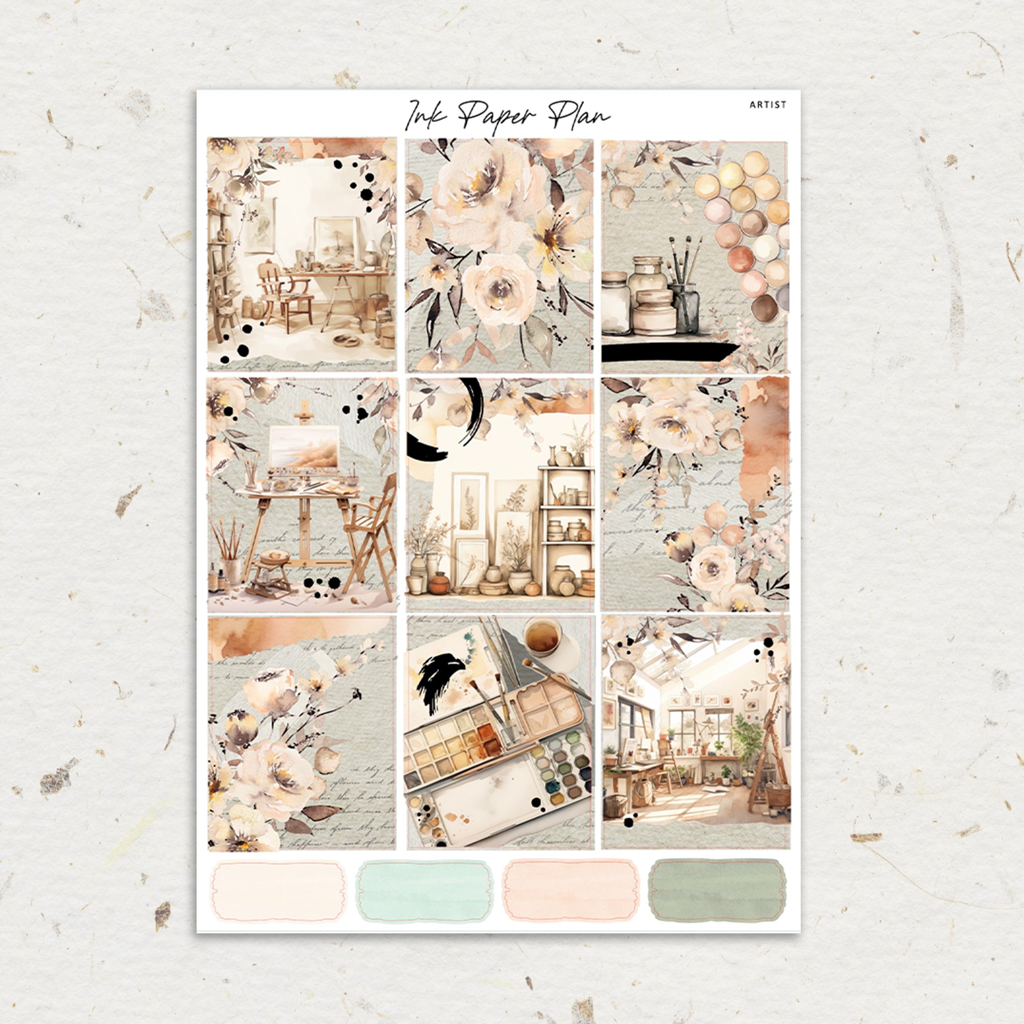 Artist | Weekly Kit | Rose Gold, Silver Foil, or Gold – Ink Paper Plan