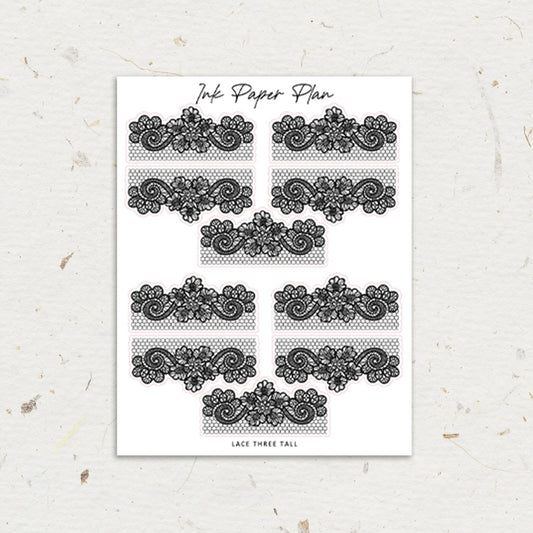 Lace Three Tall | Foiled Header