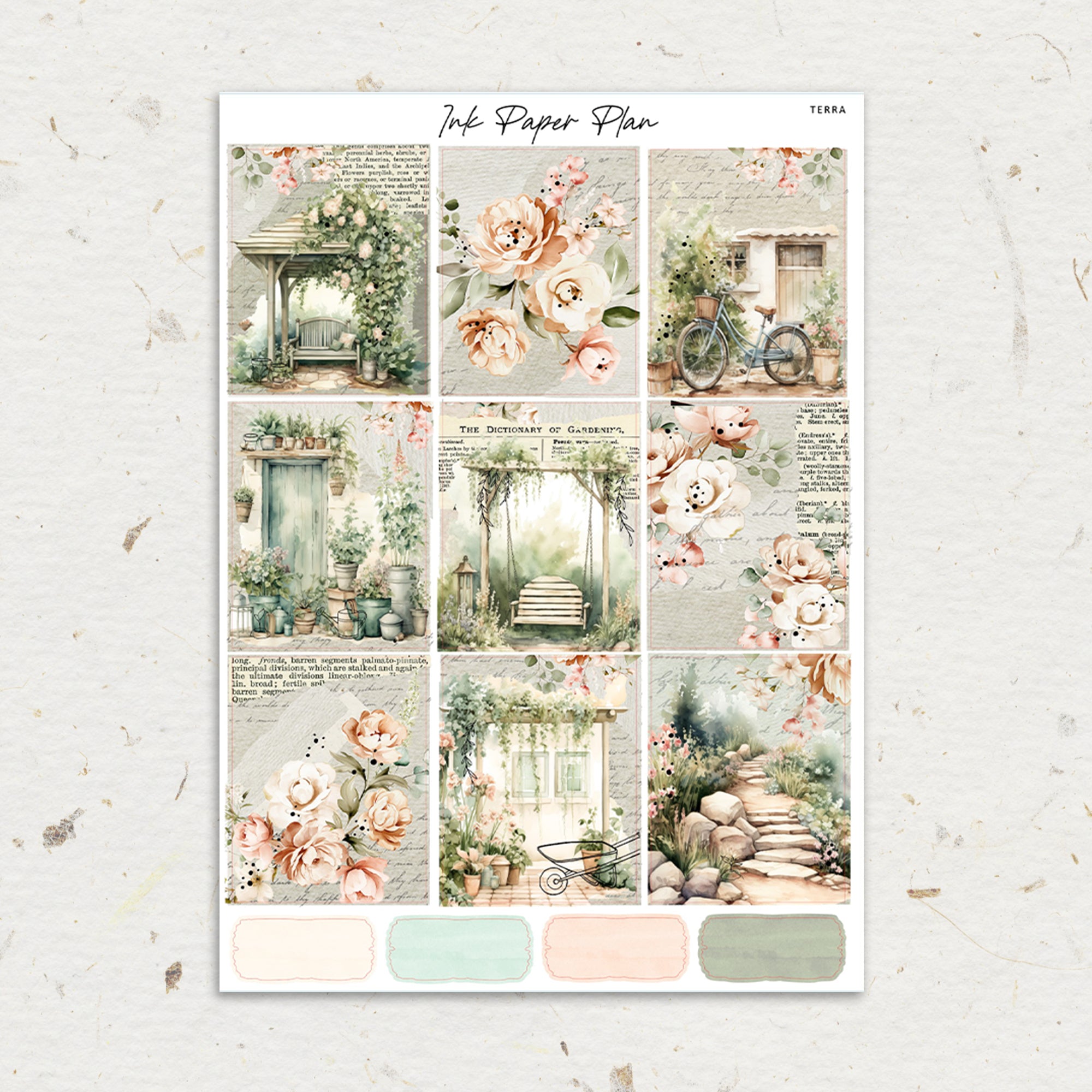 Terra | Weekly Kit | Rose Gold, Silver Foil, or Gold – Ink Paper Plan