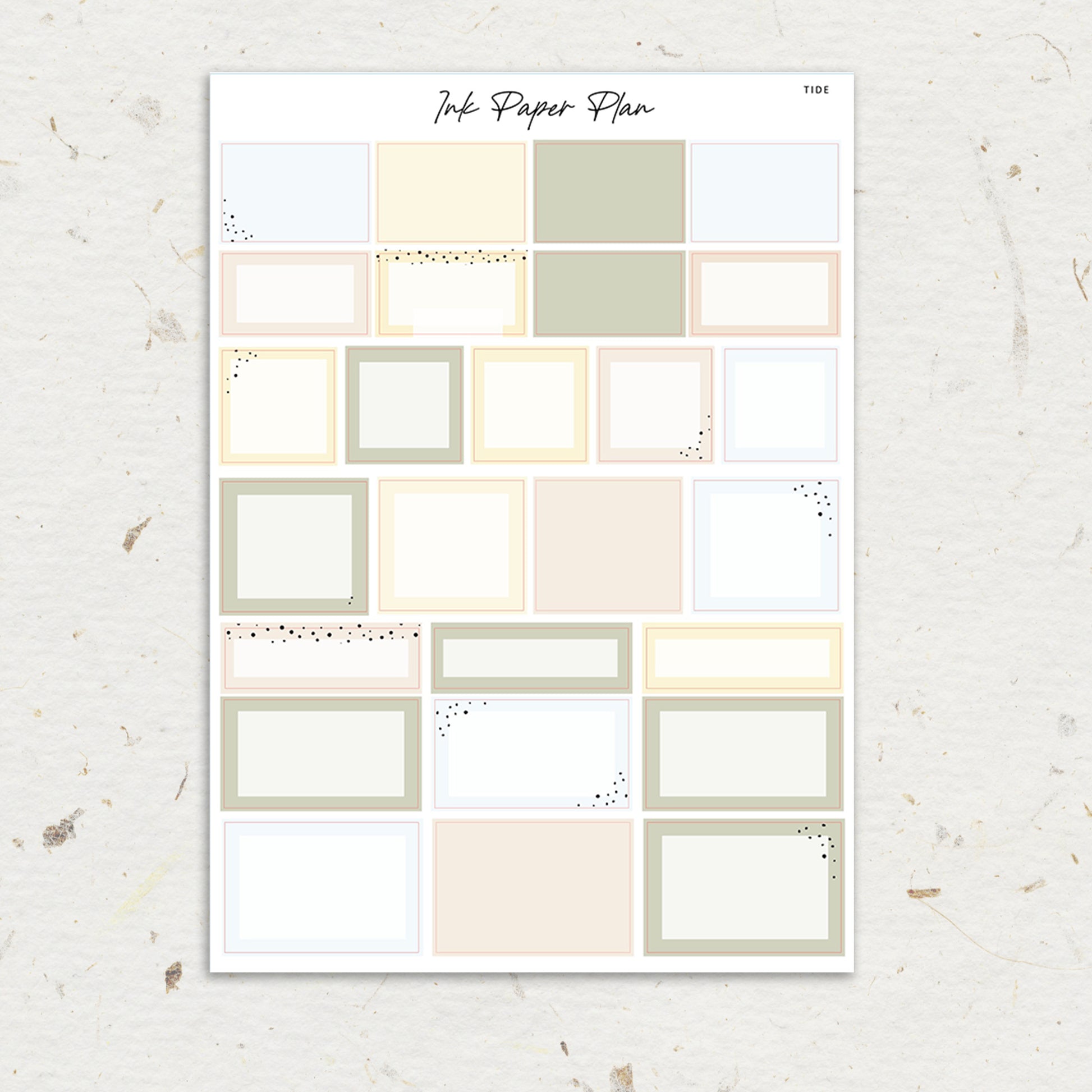 Tide | Weekly Kit | Rose Gold, Silver Foil, or Gold – Ink Paper Plan