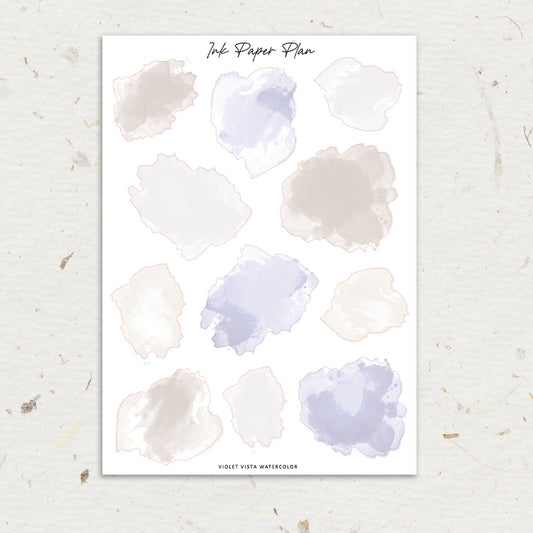 Violet Vista | Watercolor Spot Sheet