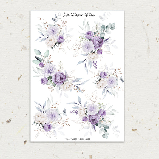 Violet Vista | XL Floral Deco Sheet