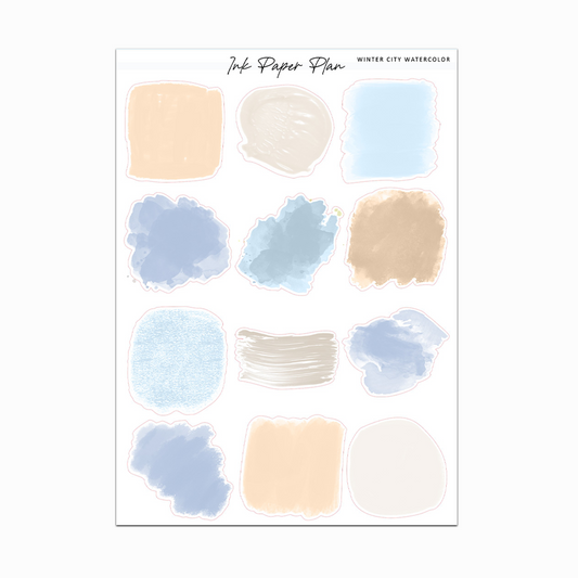 Winter City | Watercolor Spot Sheet